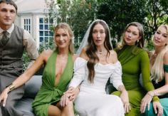 Gigi y Bella Hadid deslumbran como damas en la boda de su hermana Alana