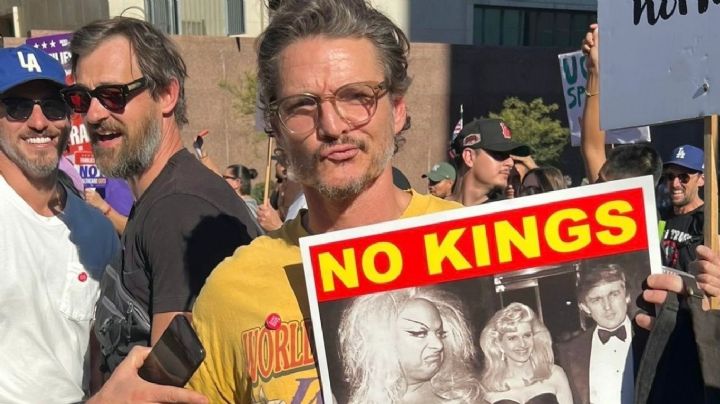 Pedro Pascal apoya a migrantes bailando en plena manifestación en Los Ángeles | VIDEO
