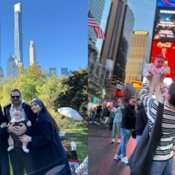 Momentos mágicos en familia: así recorren Ana Brenda y su esposo Nueva York con su pequeña Aria