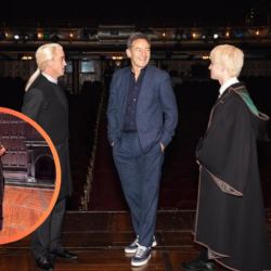 Reencuentro mágico en Broadway; Jason Isaacs visita a Tom Felton durante su regreso como Draco