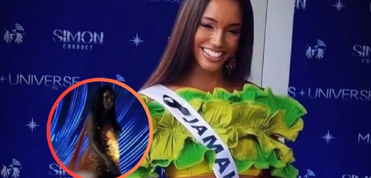 Miss Jamaica sufre aparatosa caída durante la preliminar de Miss Universo; así reaccionó el público