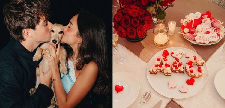 Charles Leclerc anuncia su compromiso con Alexandra Saint Mleux; su mascota fue el cómplice perfecto