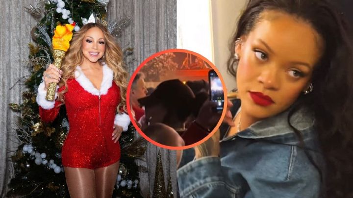 Rihanna genera polémica en show de Mariah Carey; asistentes reclaman que les tapó la vista | VIDEO