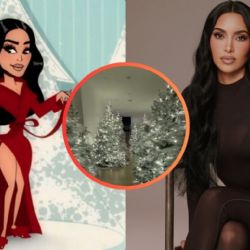 Kim Kardashian convierte su mansión en un bosque nevado; usuarios la tachan de exagerada