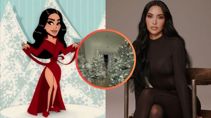 Kim Kardashian convierte su mansión en un bosque nevado; usuarios la tachan de exagerada