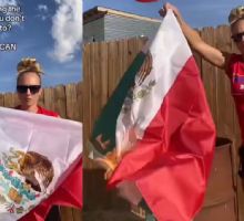 Estadounidense quema bandera de México y desata polémica
