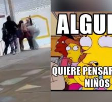 Pónganle Linkin Park de fondo: Mujeres se enfrentan al interior de kinder