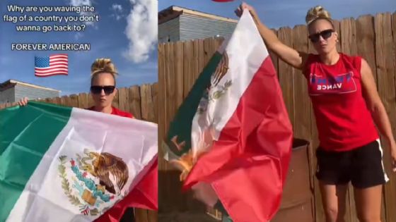 Estadounidense quema bandera de México y desata polémica