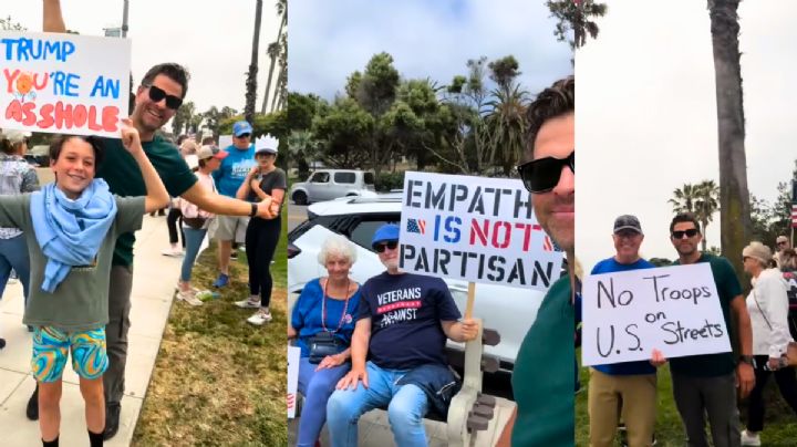 'No Kings': Misha Collins protesta contra el autoritarismo de Trump y respalda a migrantes