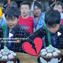 'Quiero que mi abuelita vuelva': El conmovedor deseo de un niño por su cumpleaños
