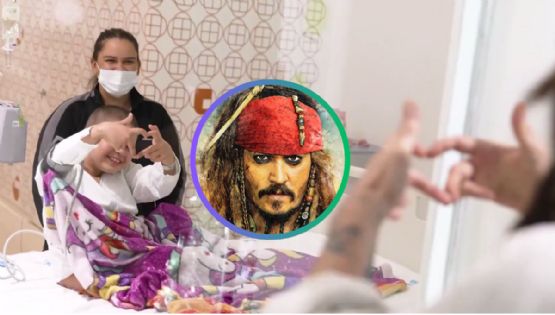 MOMENTO EXACTO en que Johnny Deep vuelve a ser Jack Sparrow para alegrar a niños enfermos