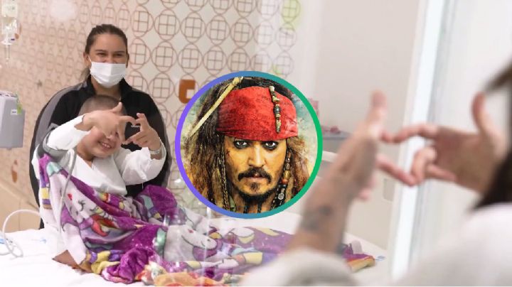 MOMENTO EXACTO en que Johnny Deep vuelve a ser Jack Sparrow para alegrar a niños enfermos