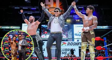 ¿Kalimba o Lio Rush? El encuentro entre el cantante y su ‘gemelo luchador’ que enloqueció la Arena México