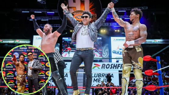 ¿Kalimba o Lio Rush? El encuentro entre el cantante y su ‘gemelo luchador’ que enloqueció la Arena México