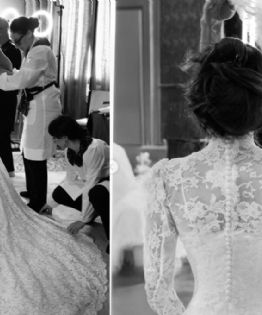Lo que no sabías del vestido de novia de Lauren Sánchez, que está causando sensación