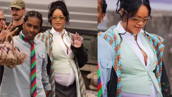Rihanna deslumbra con su pancita de embarazo en el desfile de Dior en París