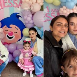 Familia Derbez celebra el primer cumpleaños de la pequeña Tessa, hija de José Eduardo