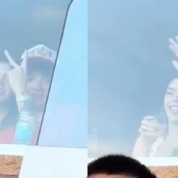 MOMENTO EXACTO en que Peso Pluma y Kenia OS fueron captados en el partido del Toluca