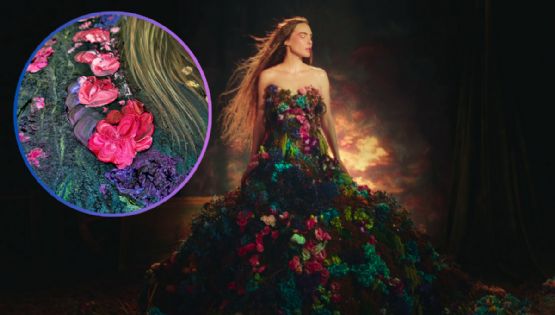‘Indómita’ y musa: Belinda inspira pintura de su más reciente álbum en su visita a Veracruz | VIDEO