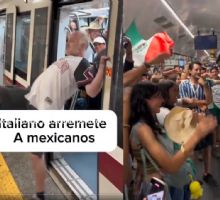 Mexicanos reaccionan cantando 'Imagine' contra agresiones de italiano en el metro | VIDEO