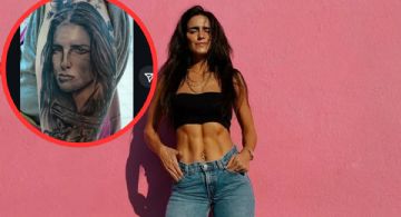'Me protege como mi santo': fan se tatúa rostro de Bárbara de Regil