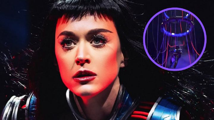MOMENTO EXACTO en el que Katy Perry sufre descarga eléctrica en pleno show aéreo