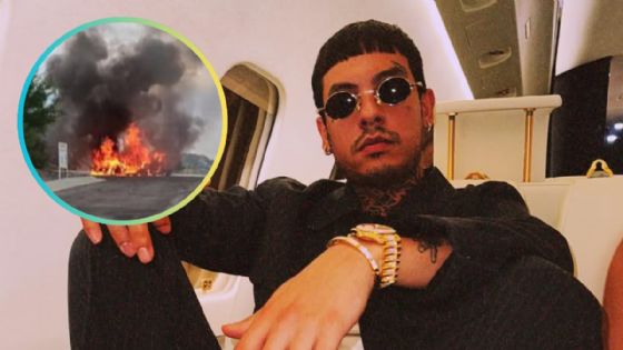 Camioneta de Natanael Cano se incendia en Hermosillo; confirman que el cantante estaba adentro