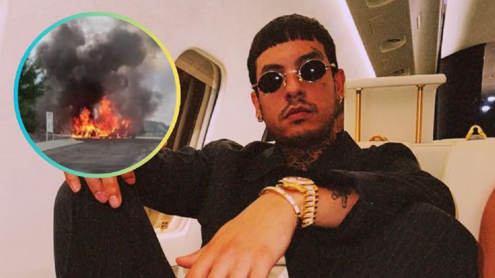 Camioneta de Natanael Cano se incendia en Hermosillo; confirman que el cantante estaba adentro