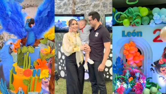 Cynthia Rodríguez y Carlos Rivera festejan a León: así fue el colorido cumple del pequeño | VIDEO